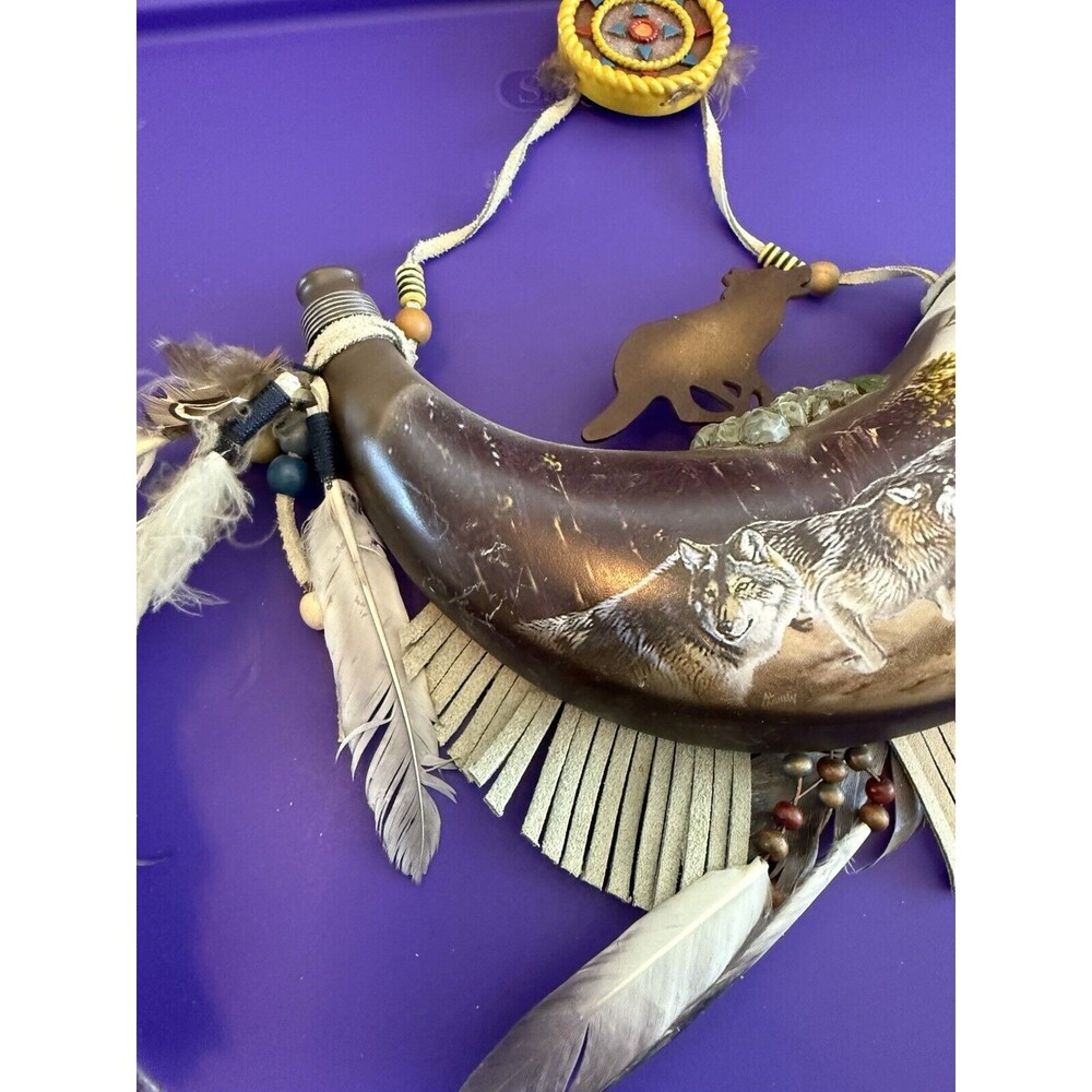 Bradford Exchange Sacred Guardians Wolf Horn Mystic Warriors Numbered A0075 - Picture 2 of 6